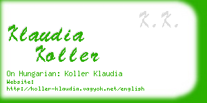 klaudia koller business card